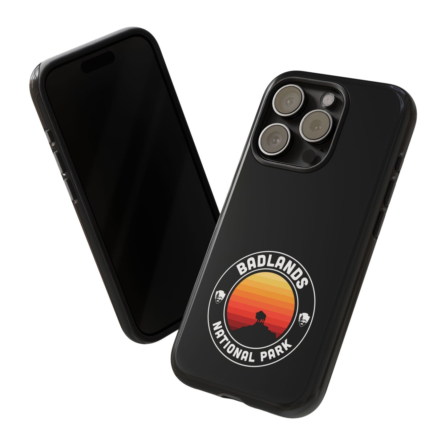 Badlands National Park Phone Case - Round Emblem Design