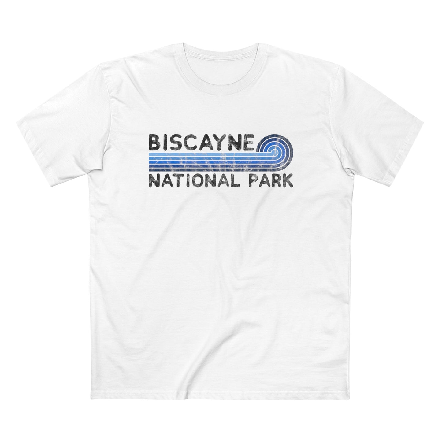 Biscayne National Park T-Shirt - Blue Vintage Stretched Sunrise