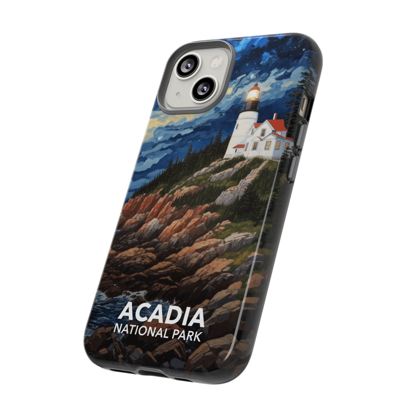 Acadia National Park Phone Case - Starry Night Lighthouse