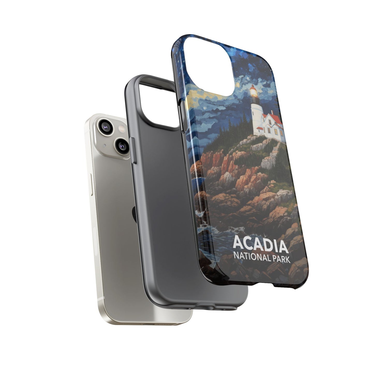 Acadia National Park Phone Case - Starry Night Lighthouse