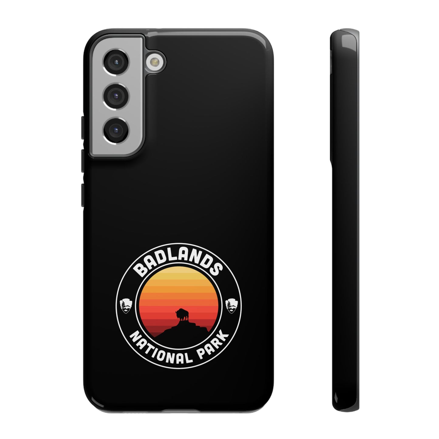 Badlands National Park Phone Case - Round Emblem Design