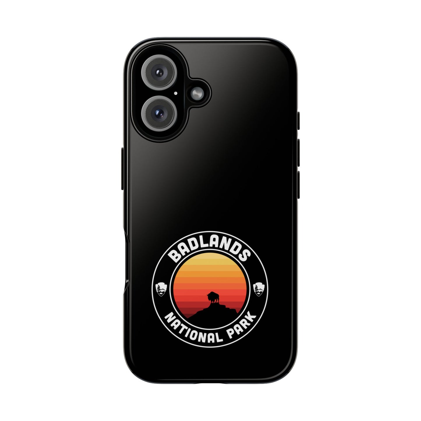 Badlands National Park Phone Case - Round Emblem Design