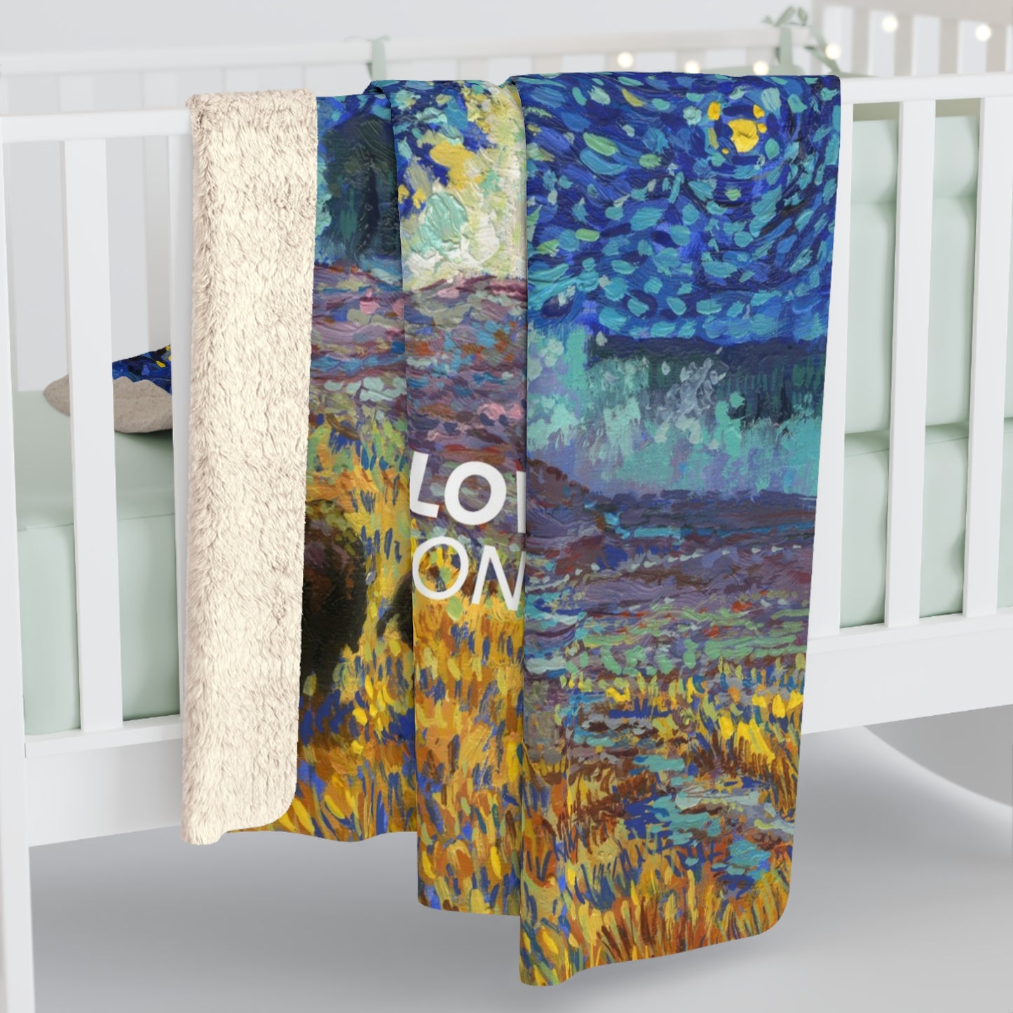 Yellowstone National Park Sherpa Blanket - The Starry Night