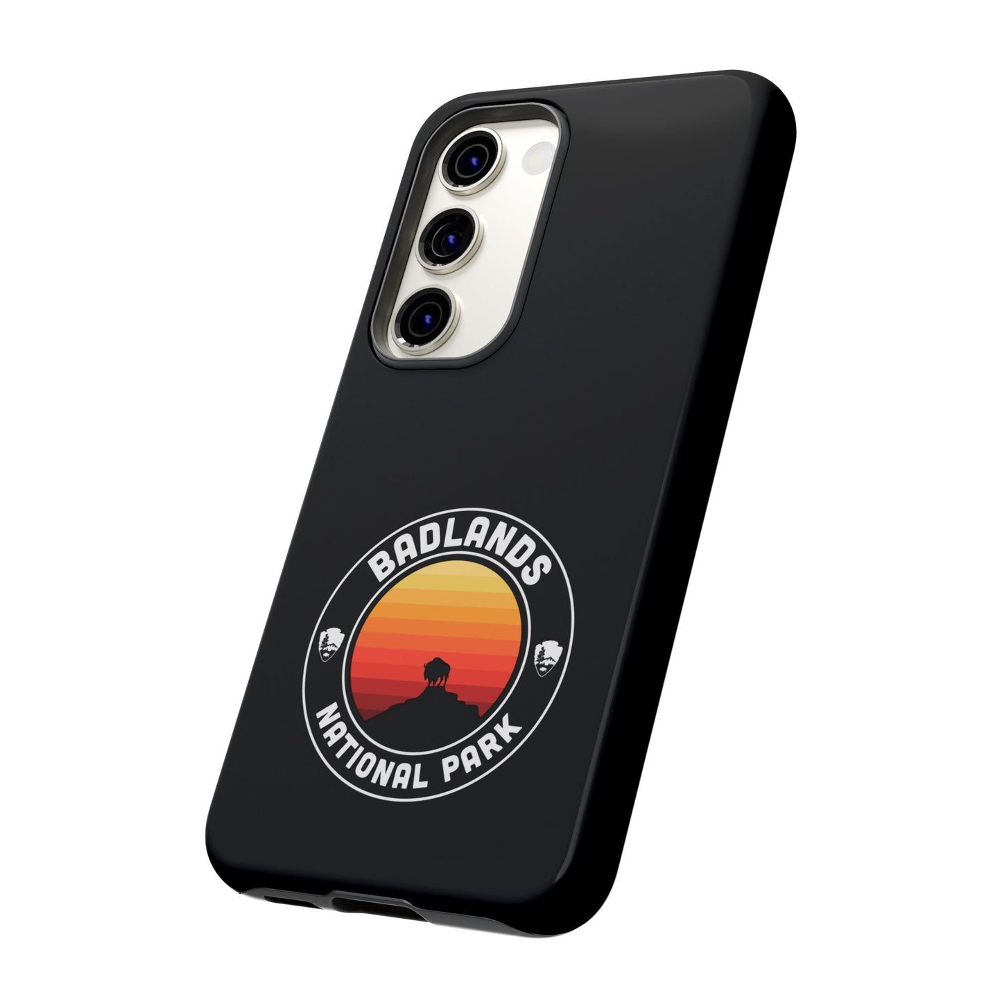 Badlands National Park Phone Case - Round Emblem Design