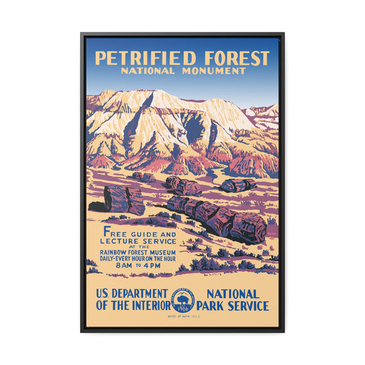 Petrified Forest National Park Framed Canvas - WPA Poster