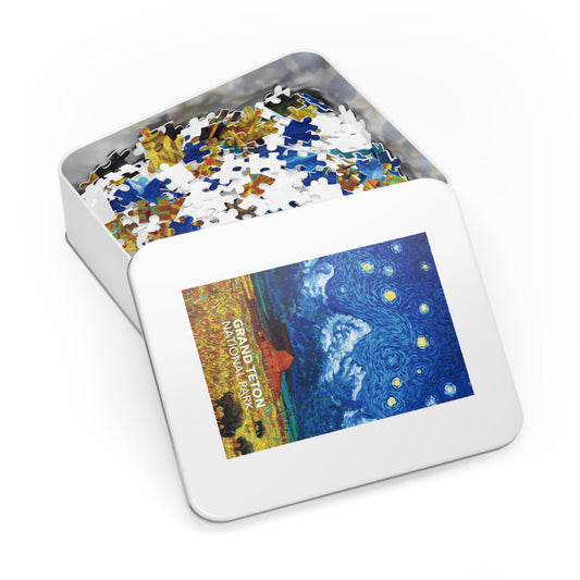 Grand Teton National Park Jigsaw Puzzle - The Starry Night