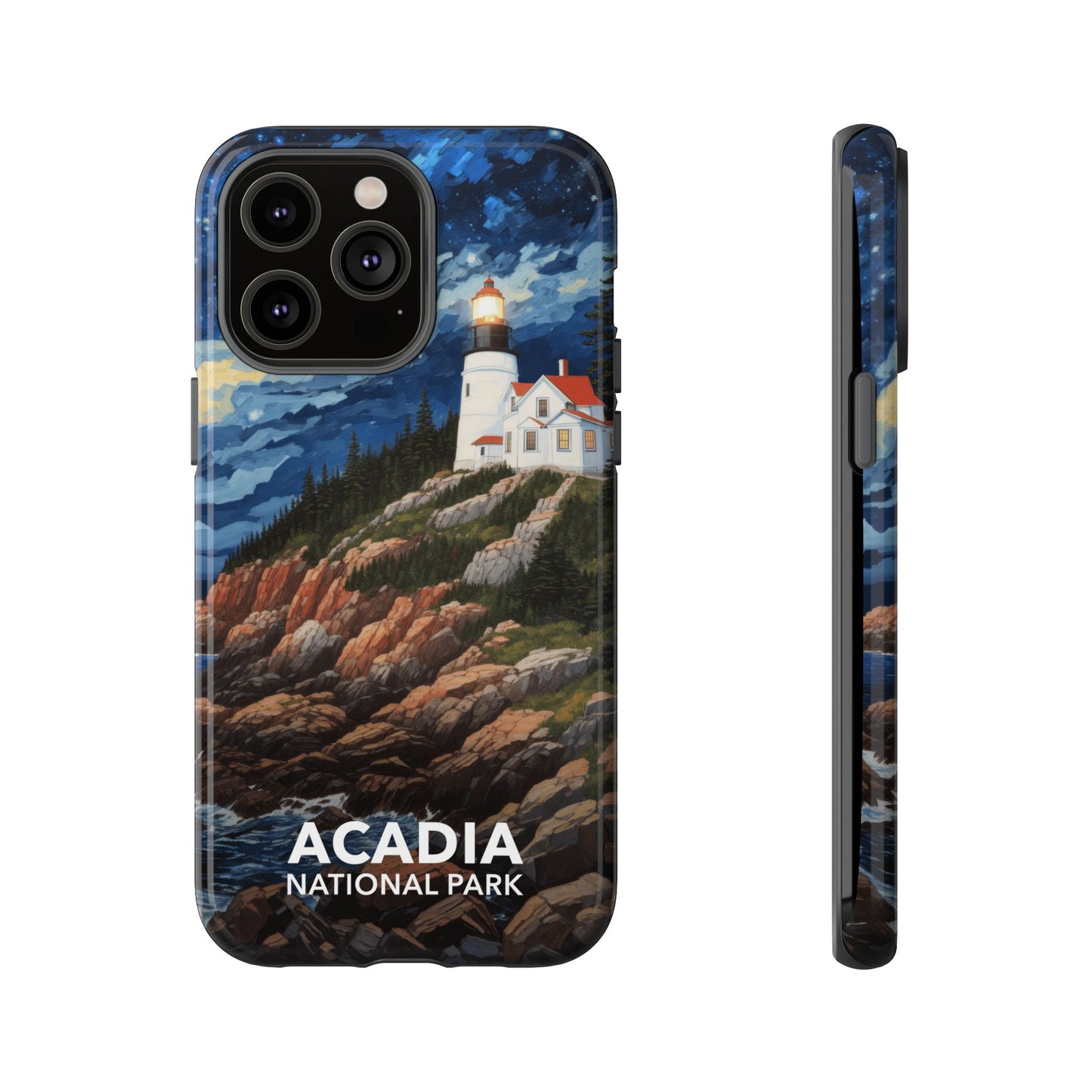 Acadia National Park Phone Case - Starry Night Lighthouse