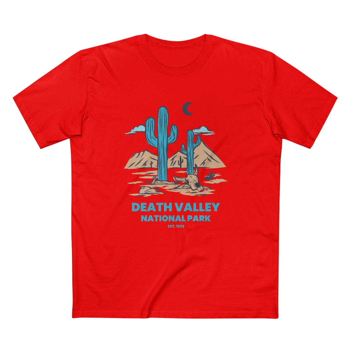 Death Valley National Park T-Shirt - Blue Cacti