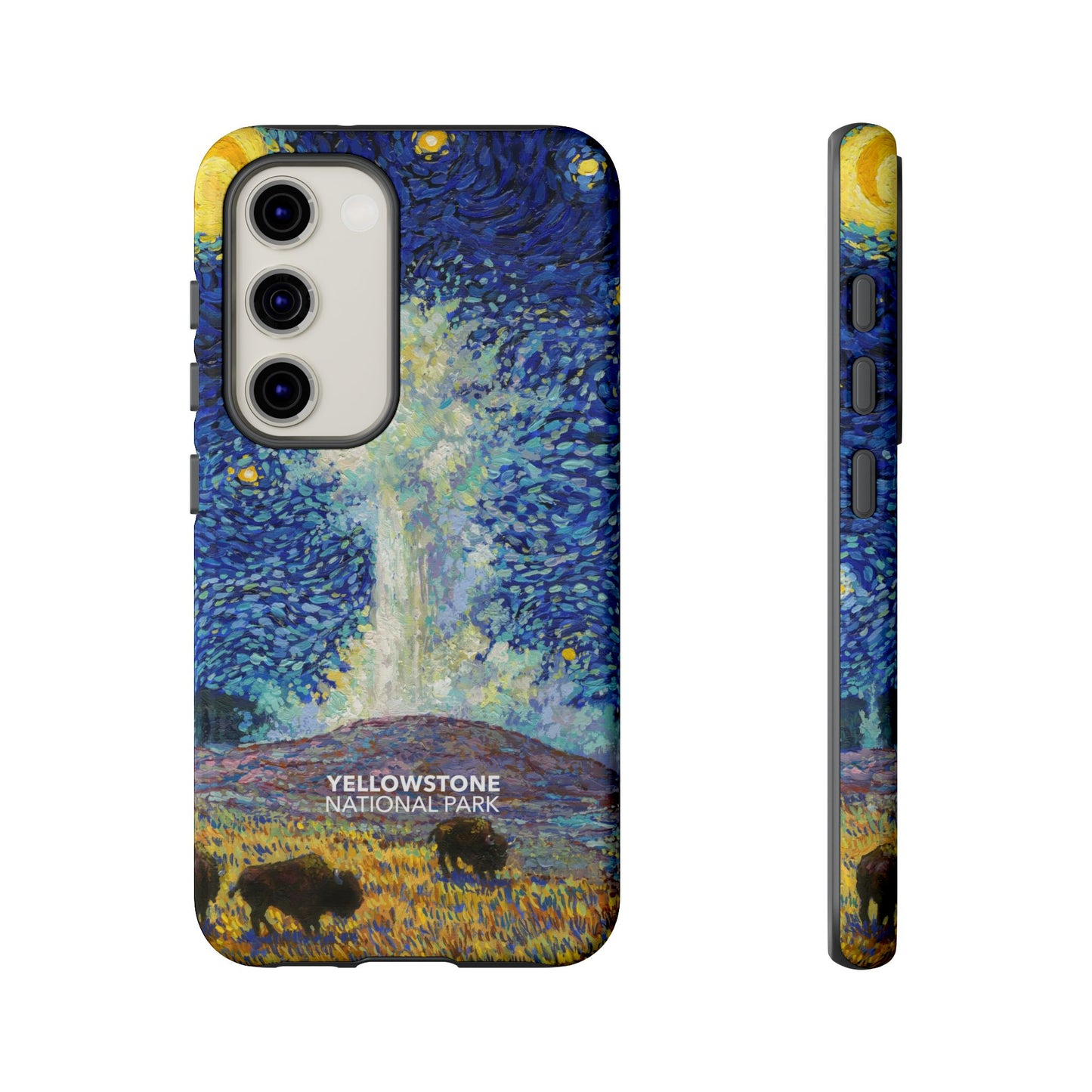 Yellowstone National Park Phone Case - Old Faithful Starry Night