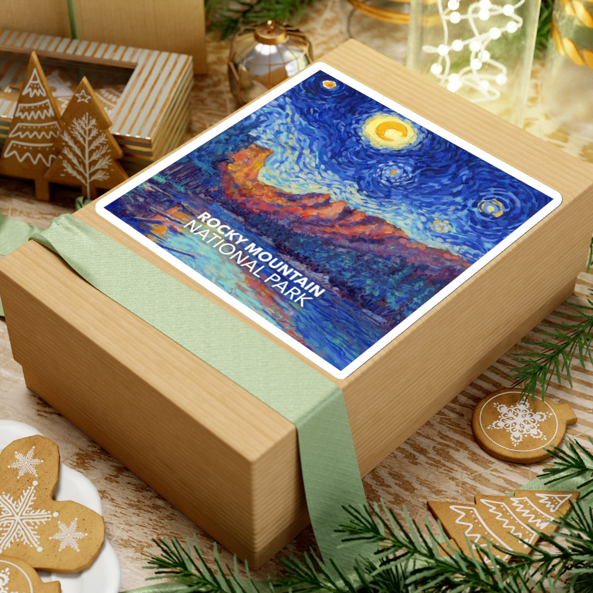 Rocky Mountain National Park Sticker - The Starry Night