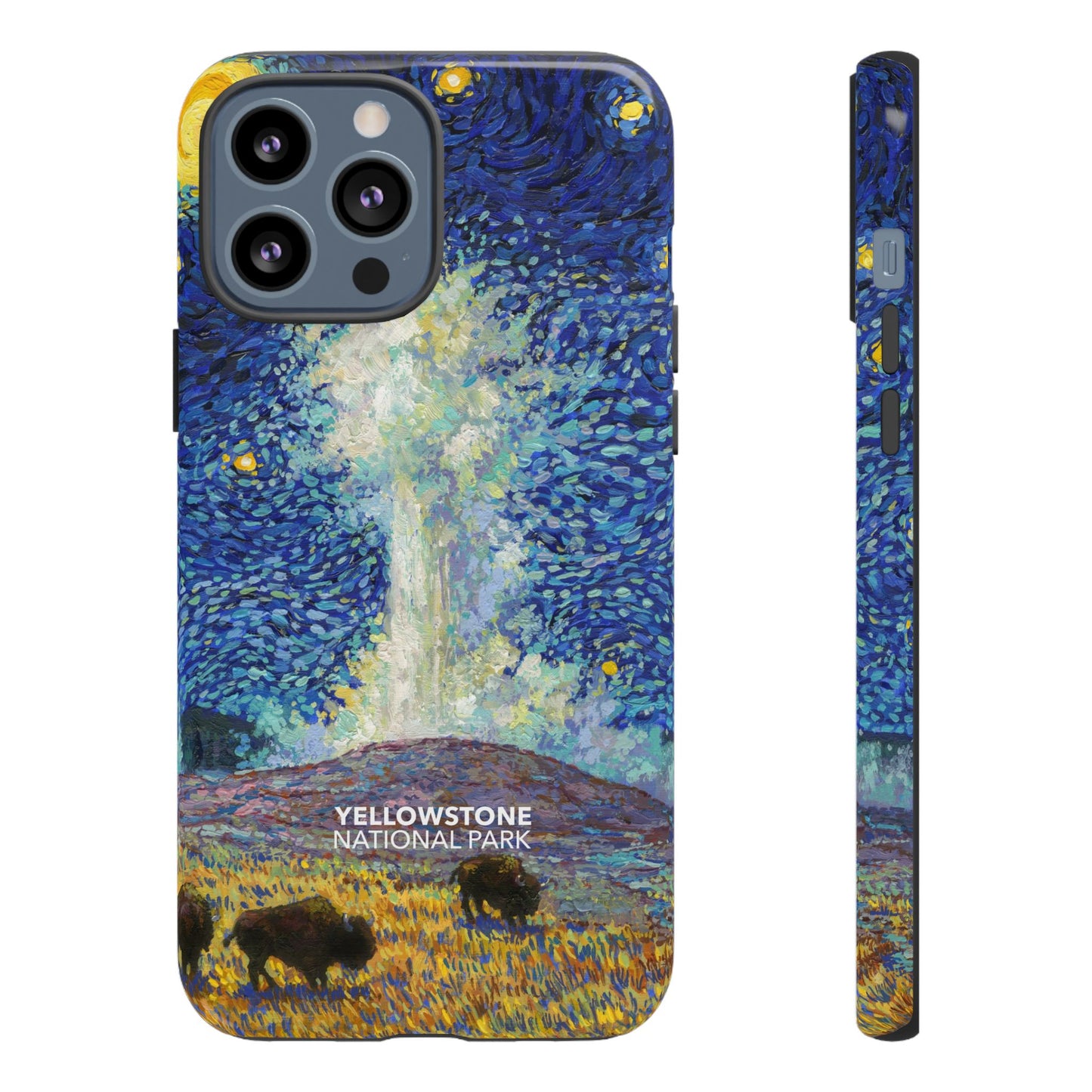 Yellowstone National Park Phone Case - Old Faithful Starry Night