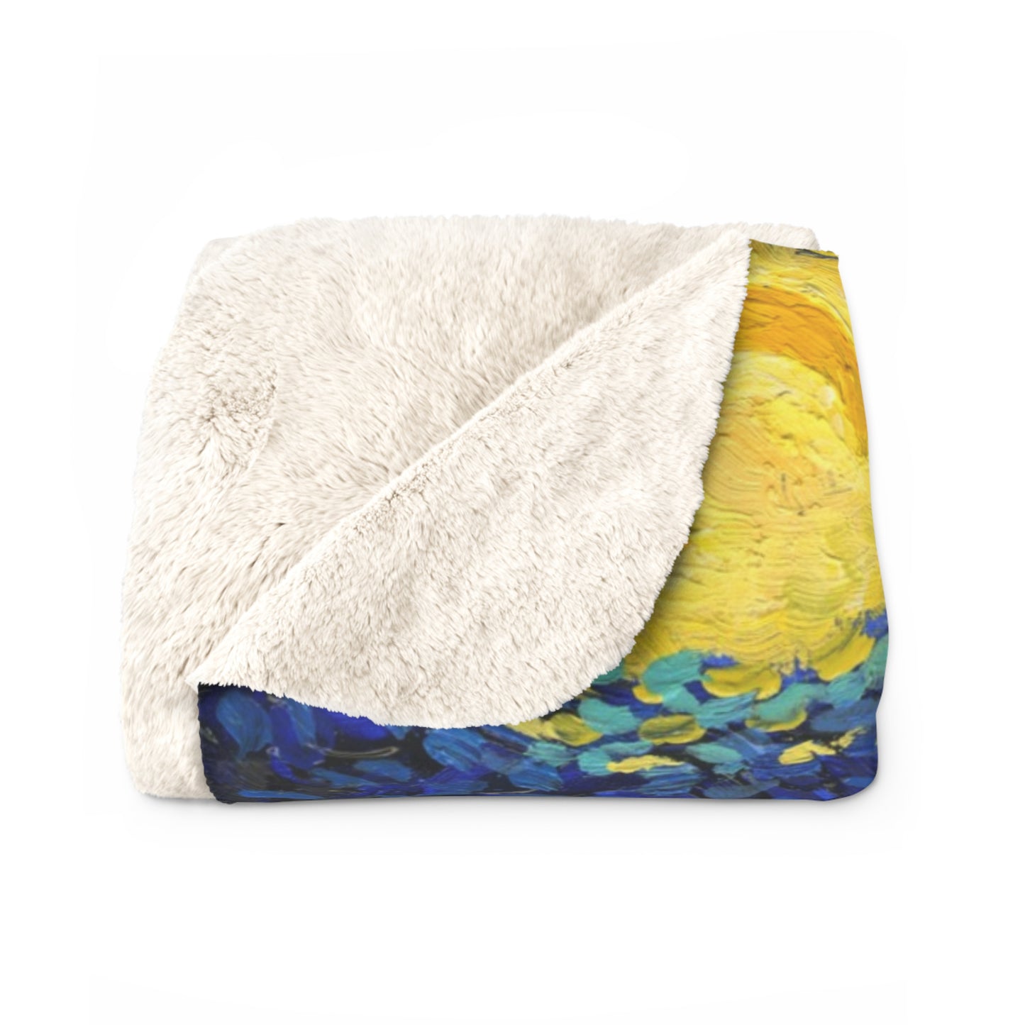 Yellowstone National Park Sherpa Blanket - The Starry Night