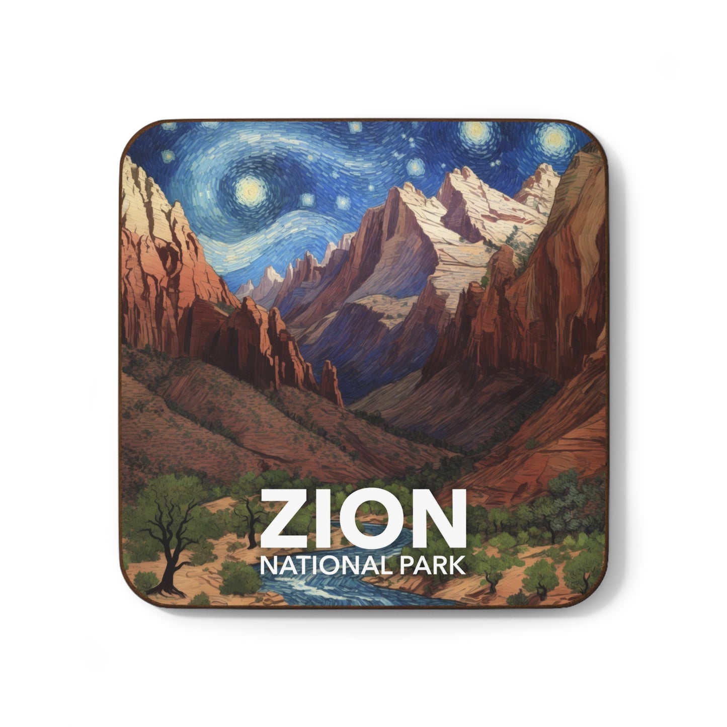 Zion National Park Coaster - The Starry Night