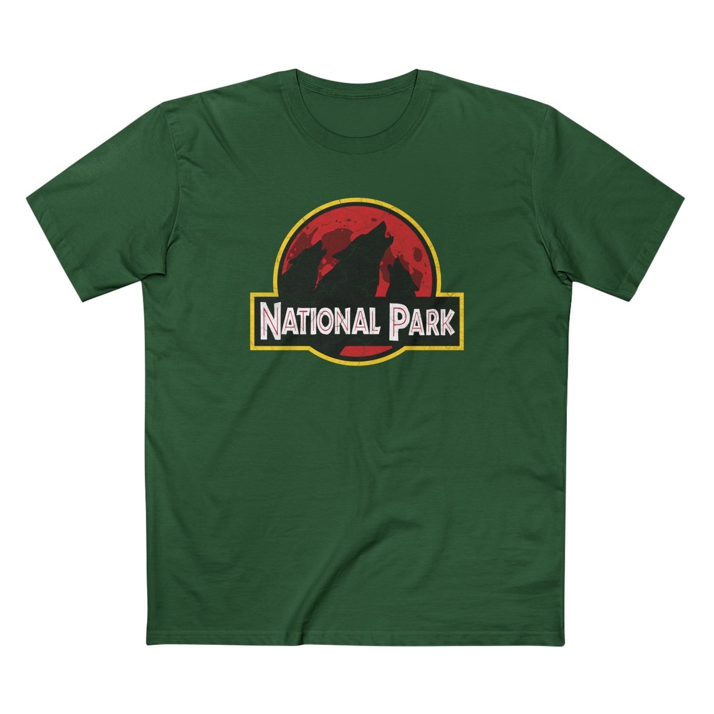 3 Wolf National Park T-Shirt - Parody Logo