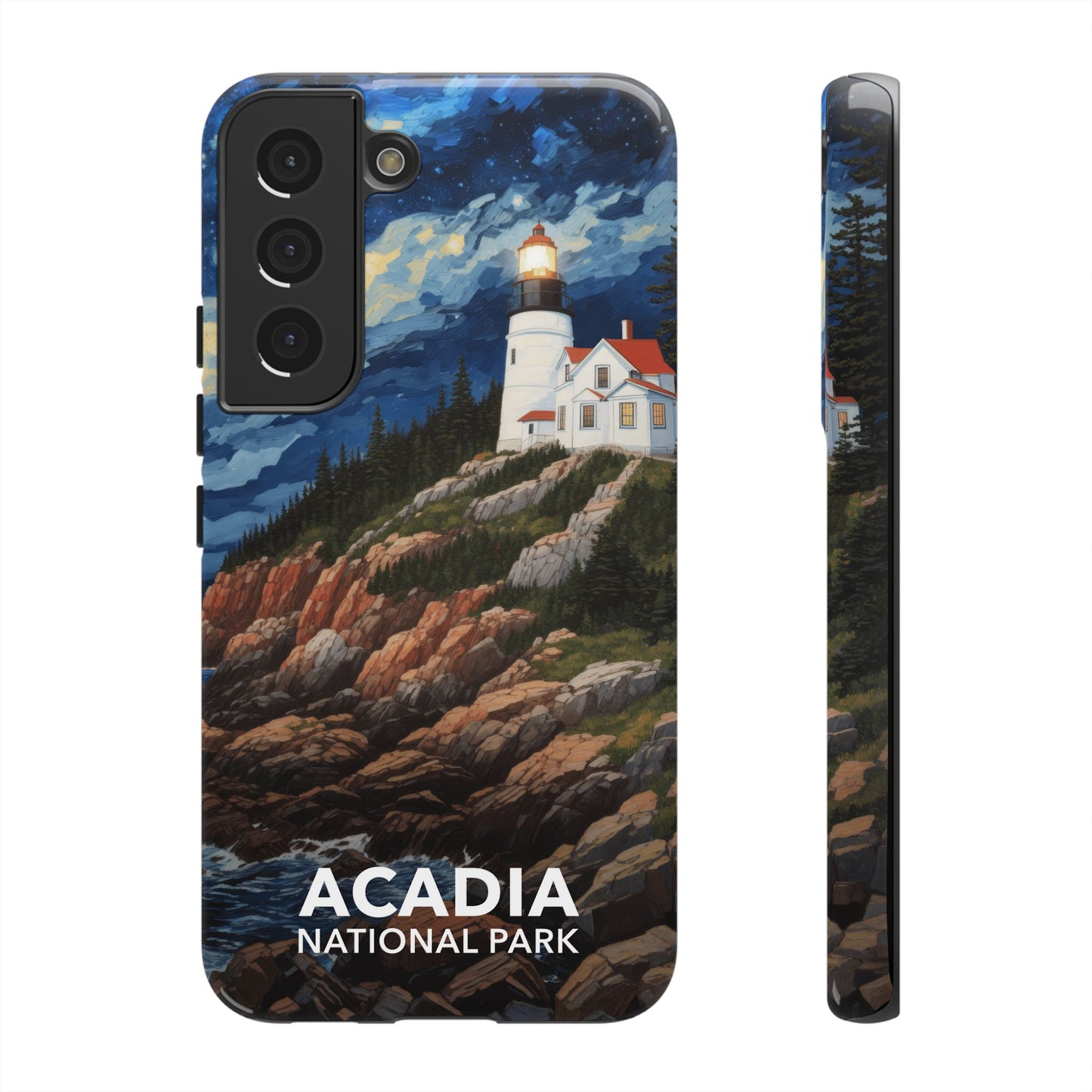 Acadia National Park Phone Case - Starry Night Lighthouse