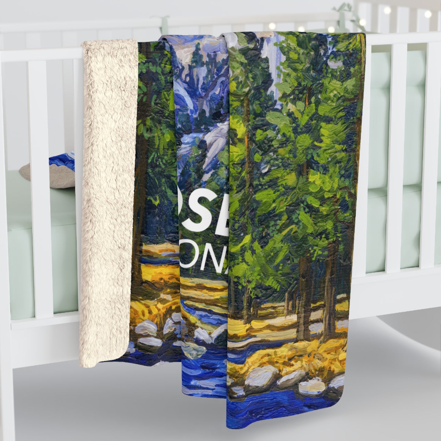 Yosemite National Park Sherpa Blanket - The Starry Night