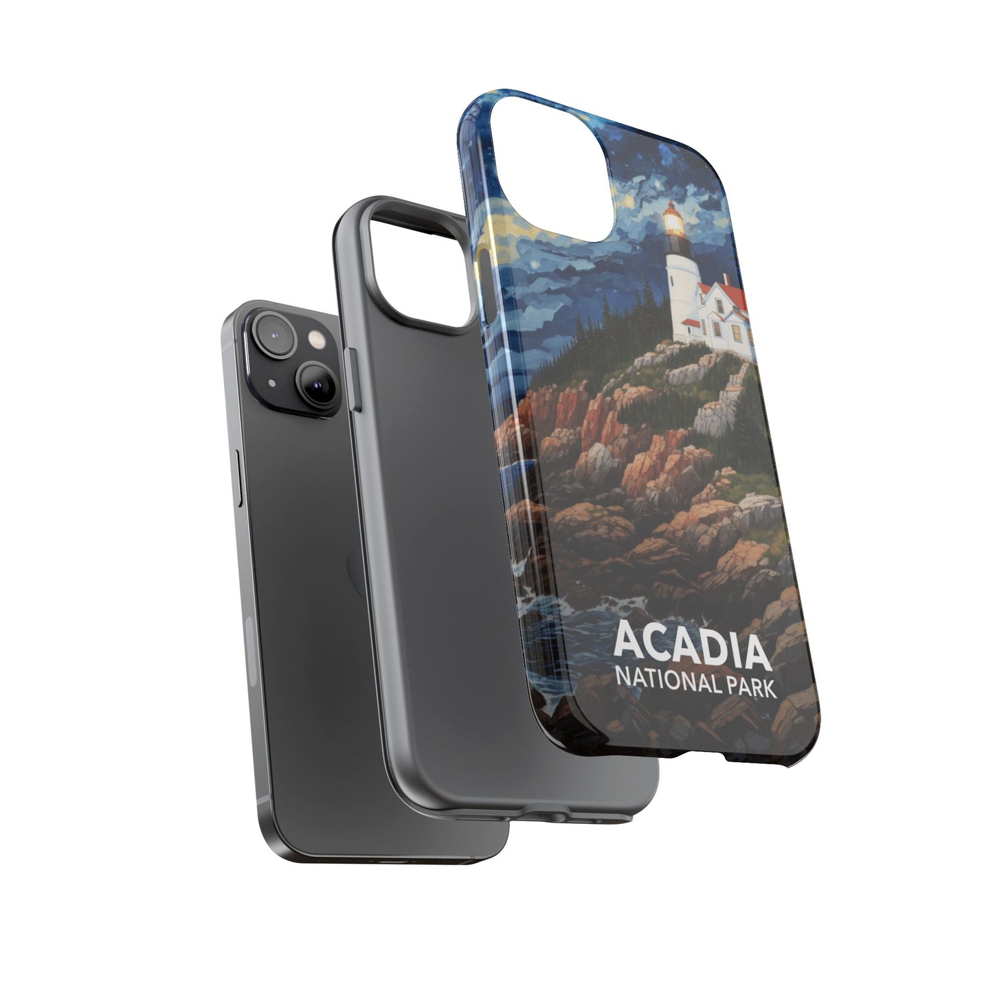 Acadia National Park Phone Case - Starry Night Lighthouse