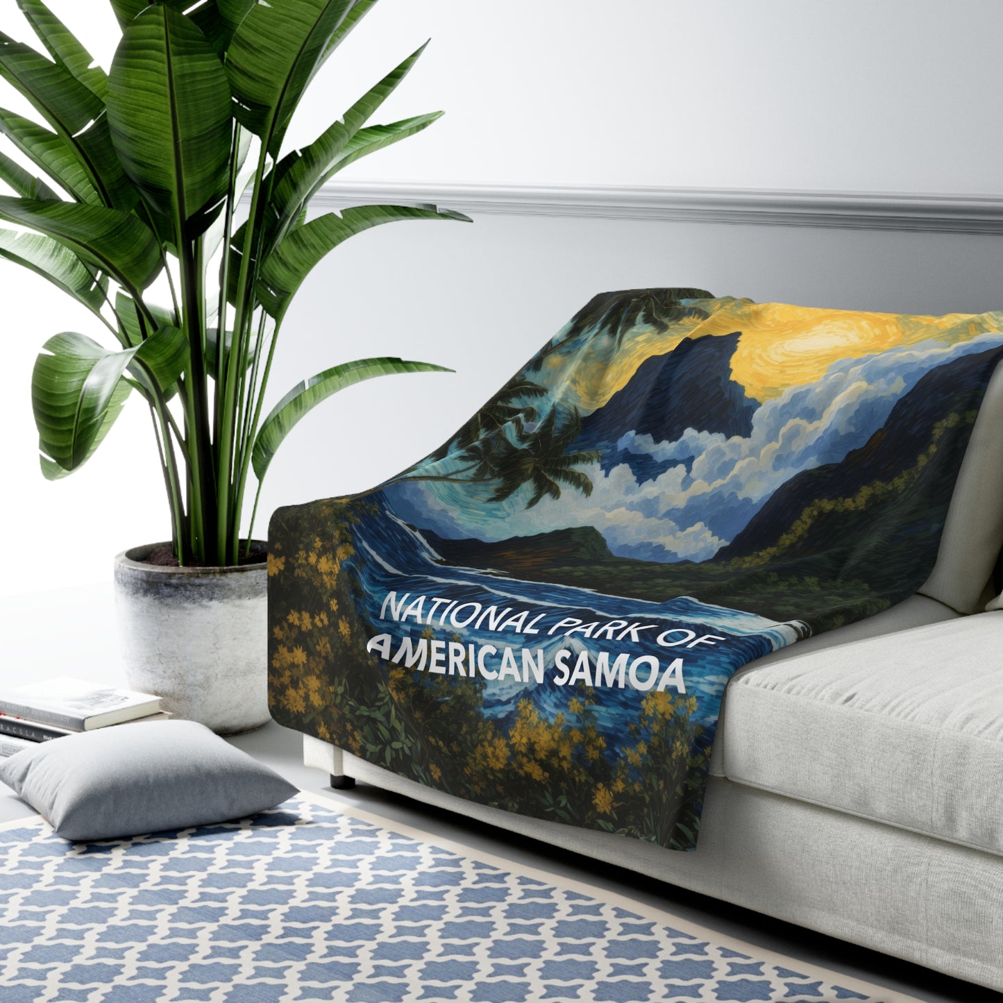 National Park of American Samoa Sherpa Blanket - The Starry Night