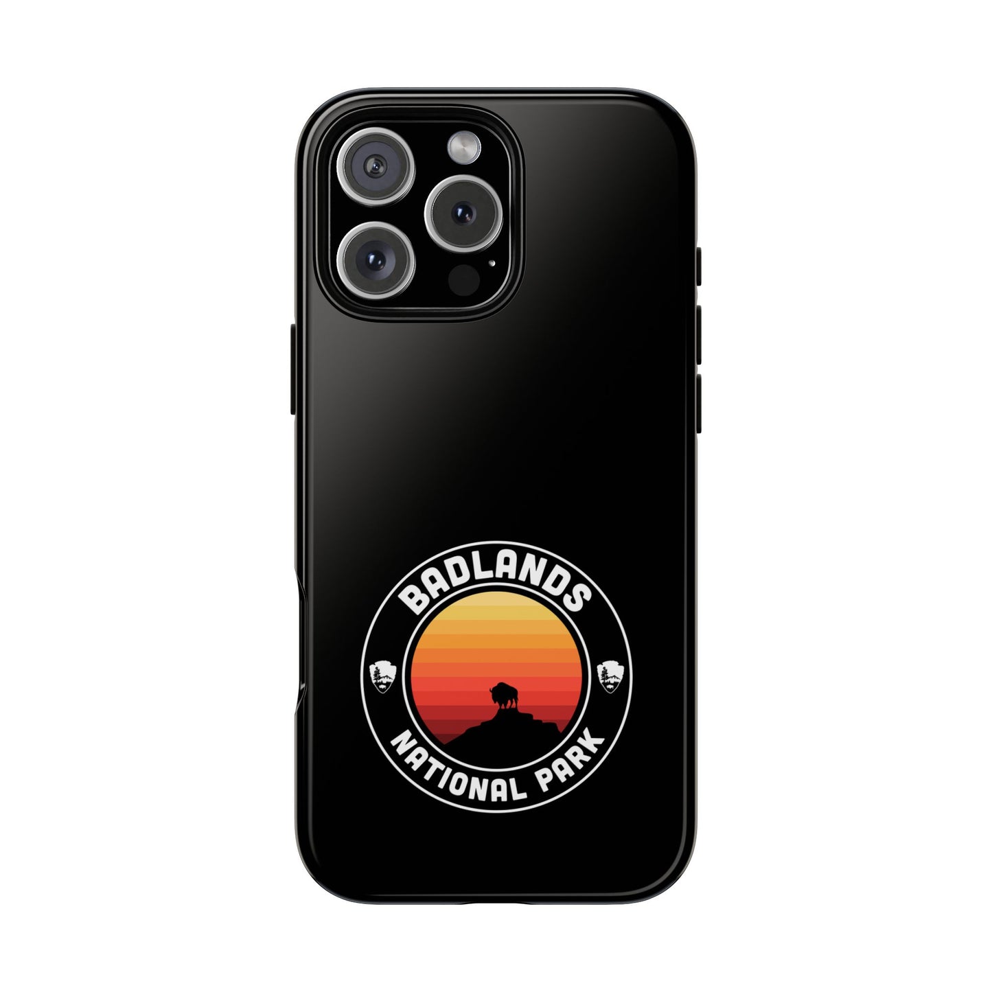 Badlands National Park Phone Case - Round Emblem Design