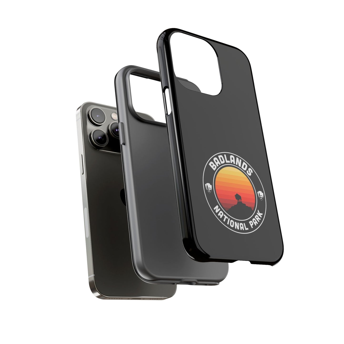 Badlands National Park Phone Case - Round Emblem Design