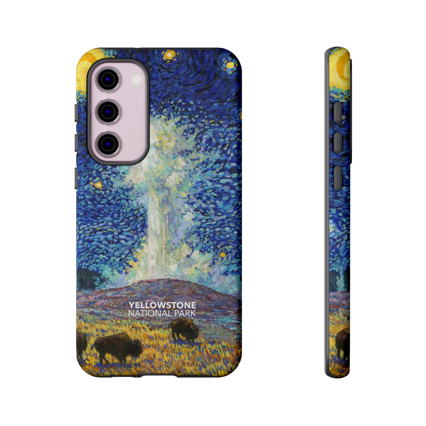 Yellowstone National Park Phone Case - Old Faithful Starry Night