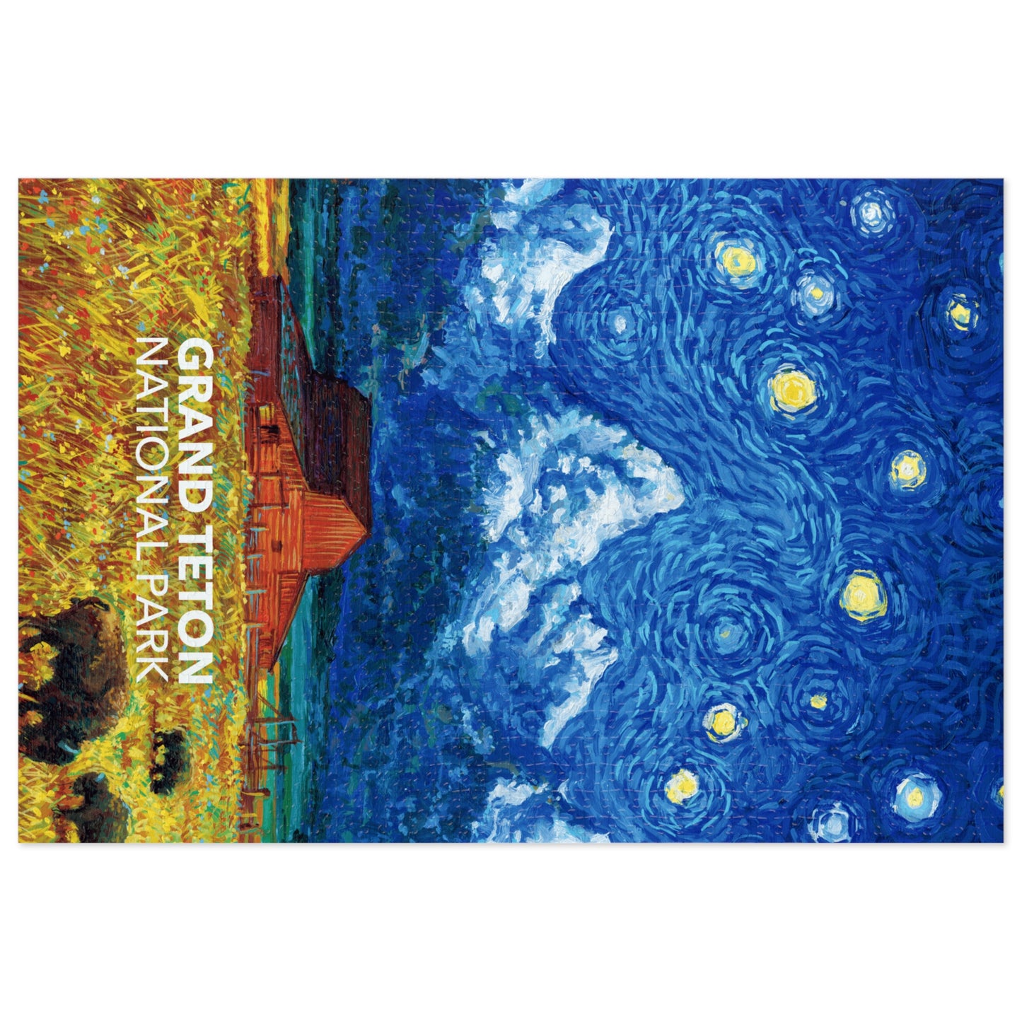 Grand Teton National Park Jigsaw Puzzle - The Starry Night