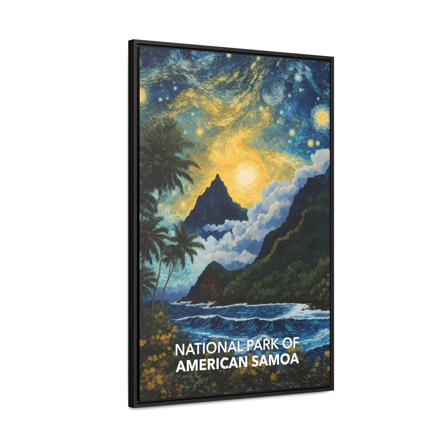 National Park of American Samoa Framed Canvas - The Starry Night