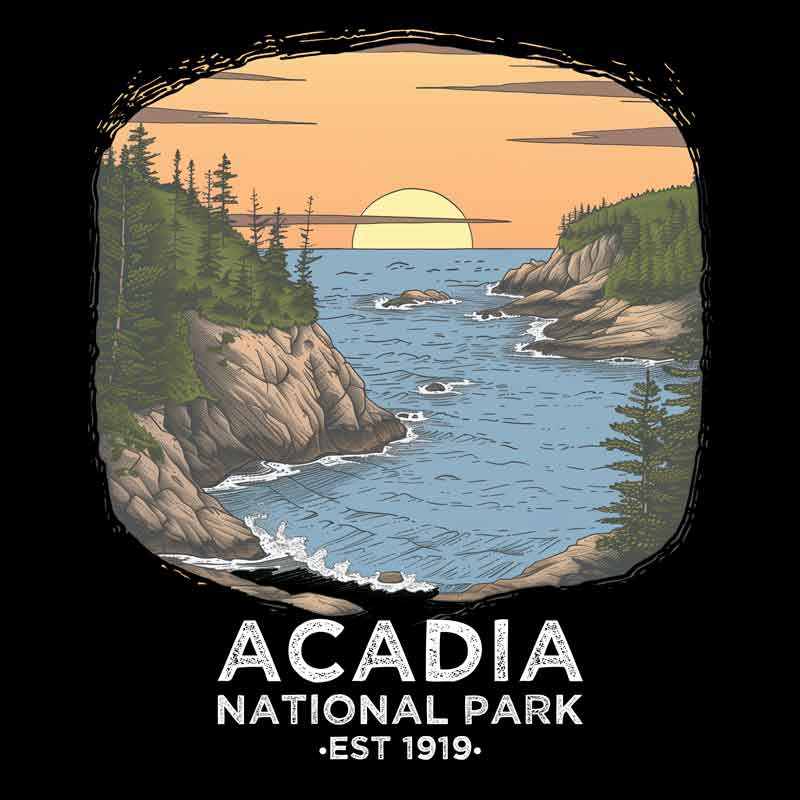 Acadia National Park T-Shirt - Vintage Design