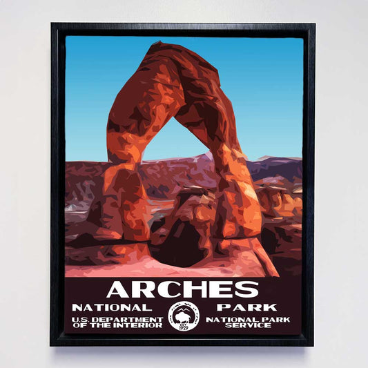 Arches National Park Framed Canvas - WPA Poster