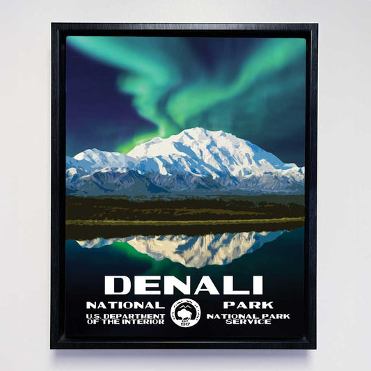 Denali National Park Framed Canvas - WPA Poster