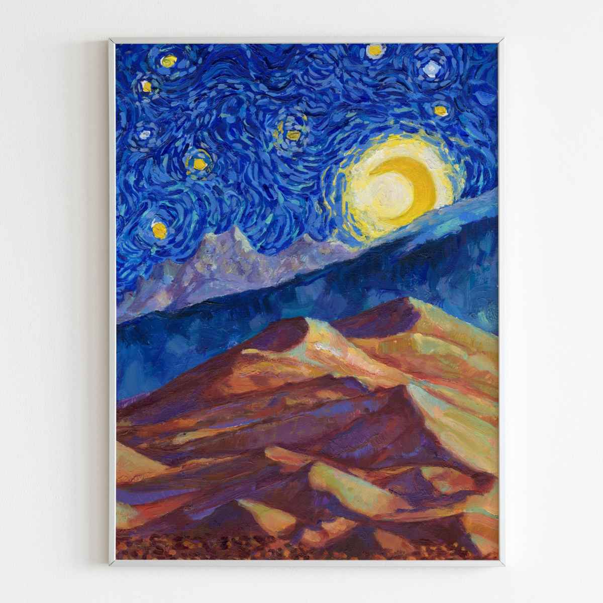 Great Sand Dunes National Park Starry Night Poster - Premium Textured Paper