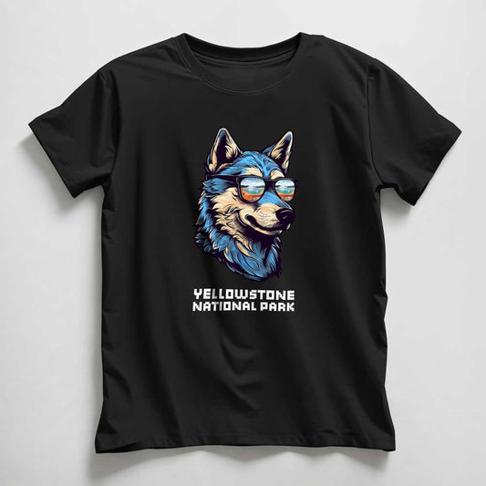 Yellowstone National Park Child T-Shirt - Cool Wolf