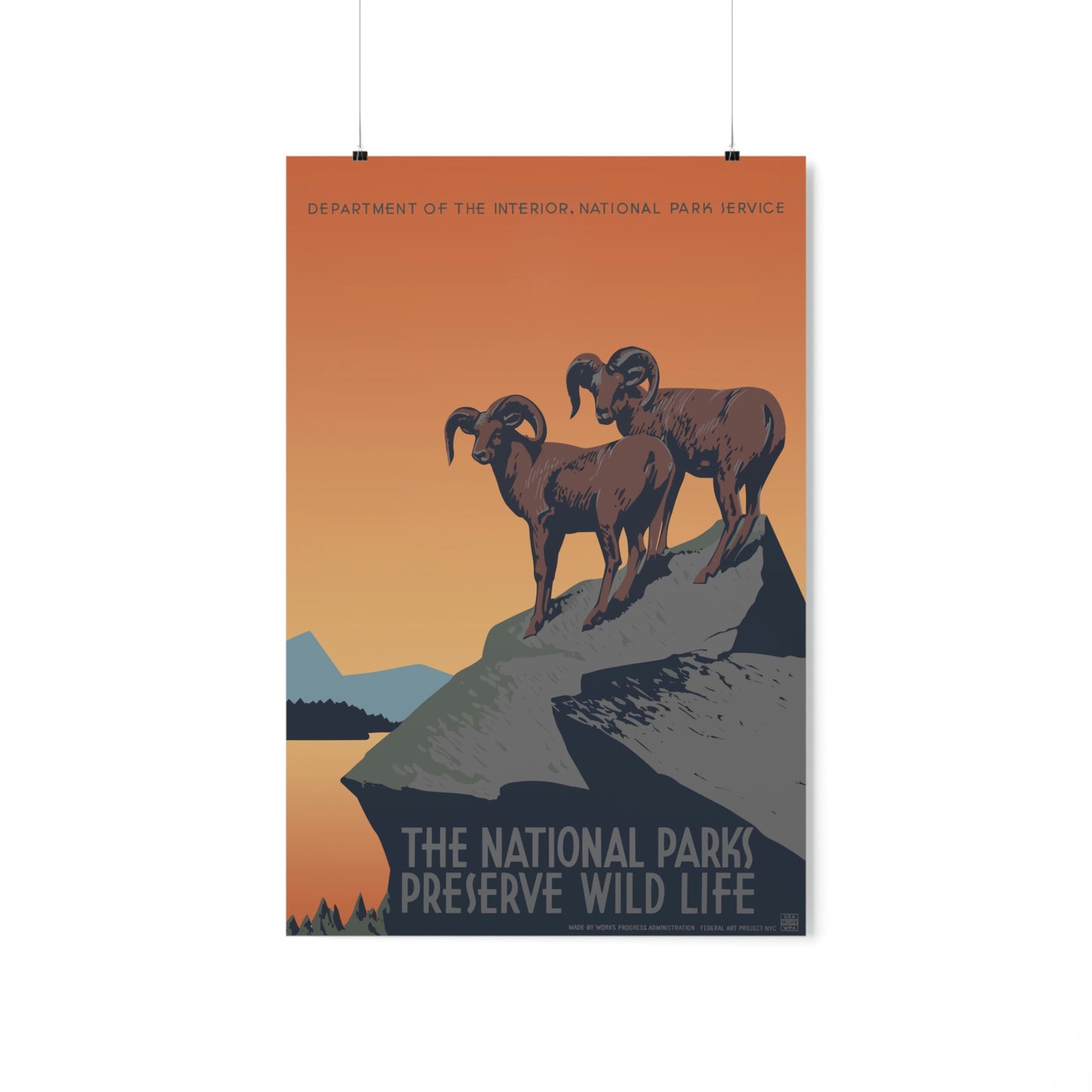 Preserve Wildlife Poster - Vintage WPA Design