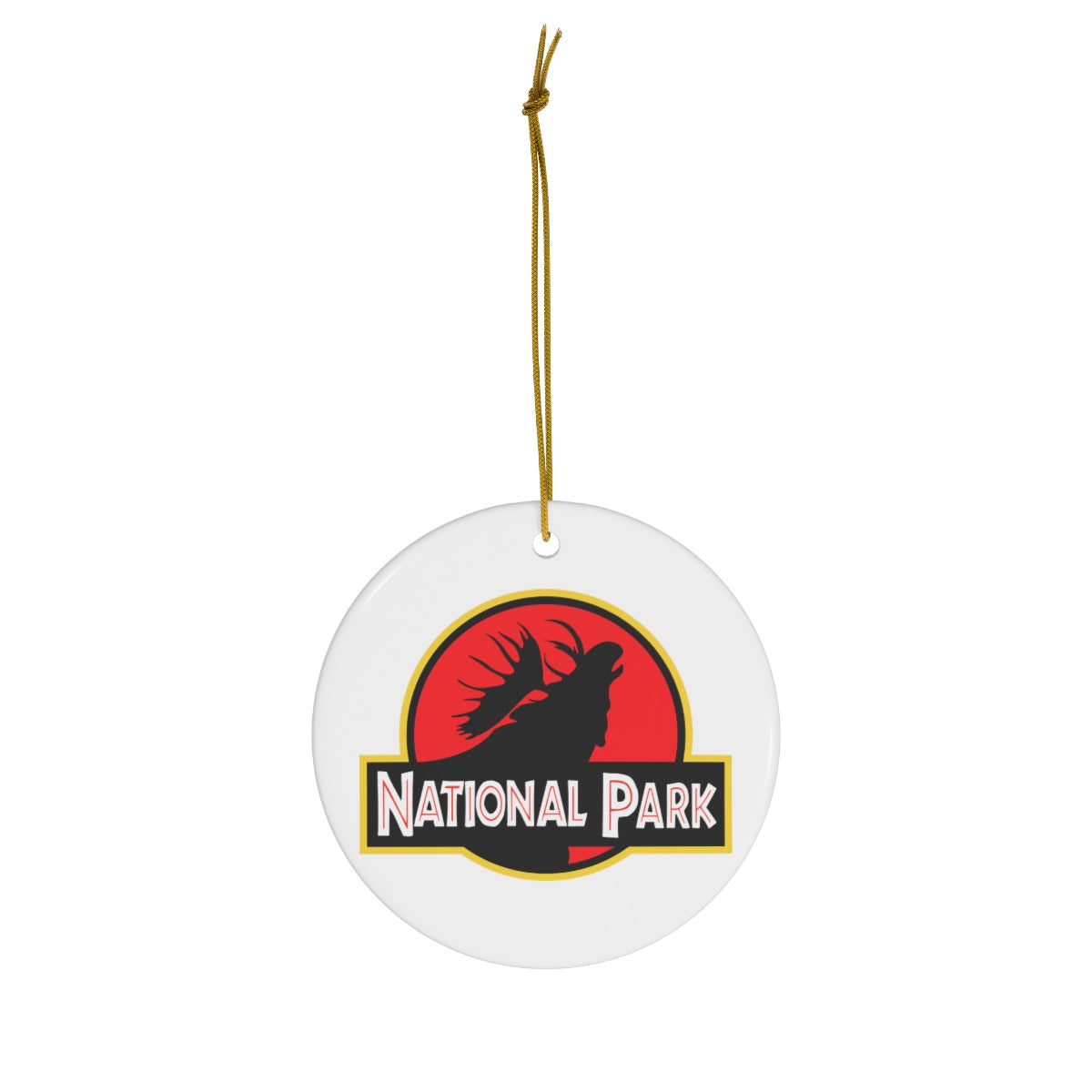 Moose National Park Ornament - Parody Logo