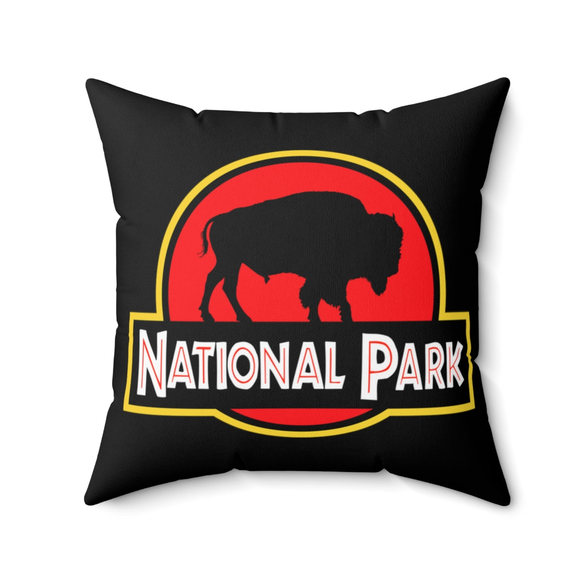 Bison National Park Pillow Cushion - Parody Logo