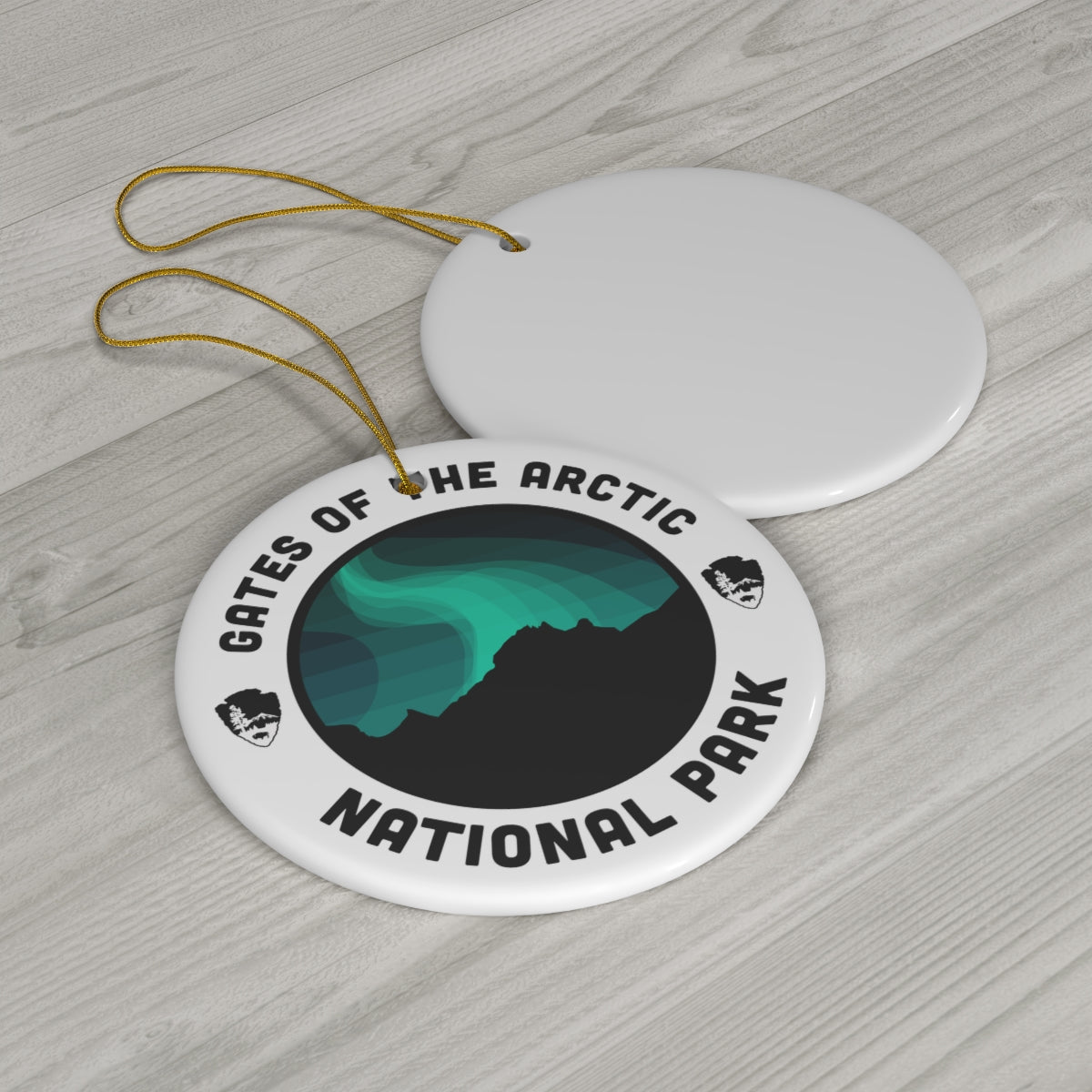 Gates of the Arctic National Park Ornament - Round Emblem Design