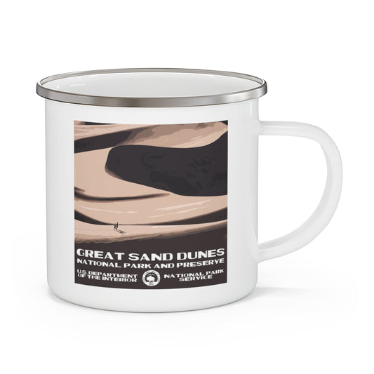 Great Sand Dunes National Park Enamel Camping Mug