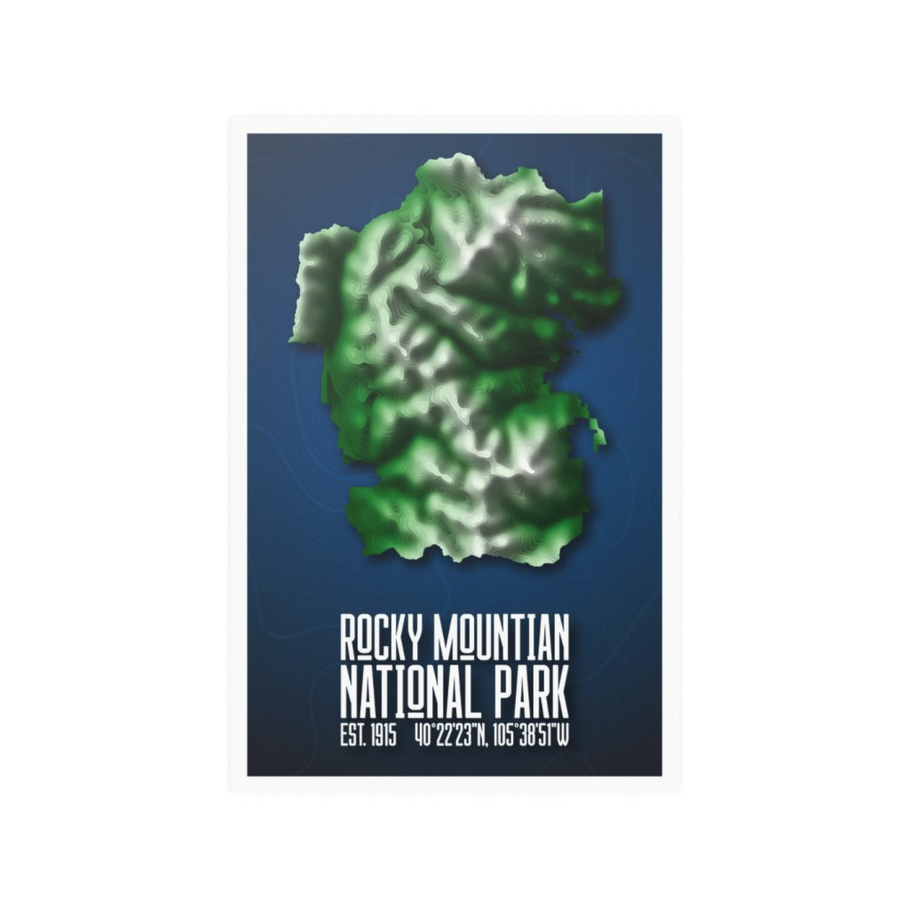 Rocky Mountain National Park Poster - Contours National Parks Partnership