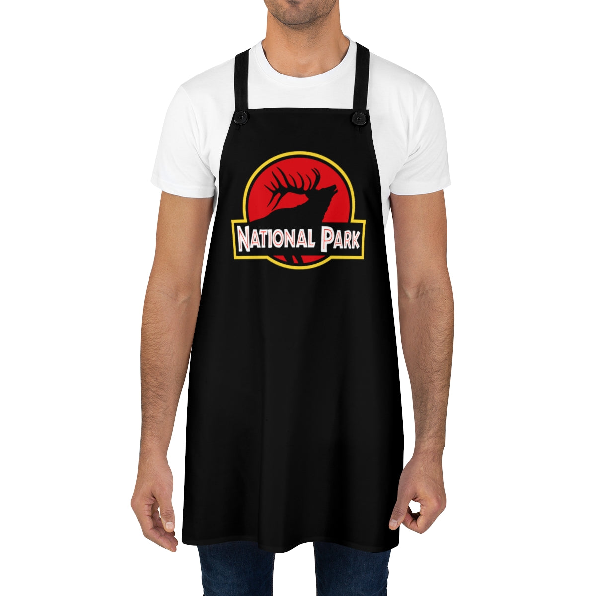 Elk National Park Apron - Parody Logo