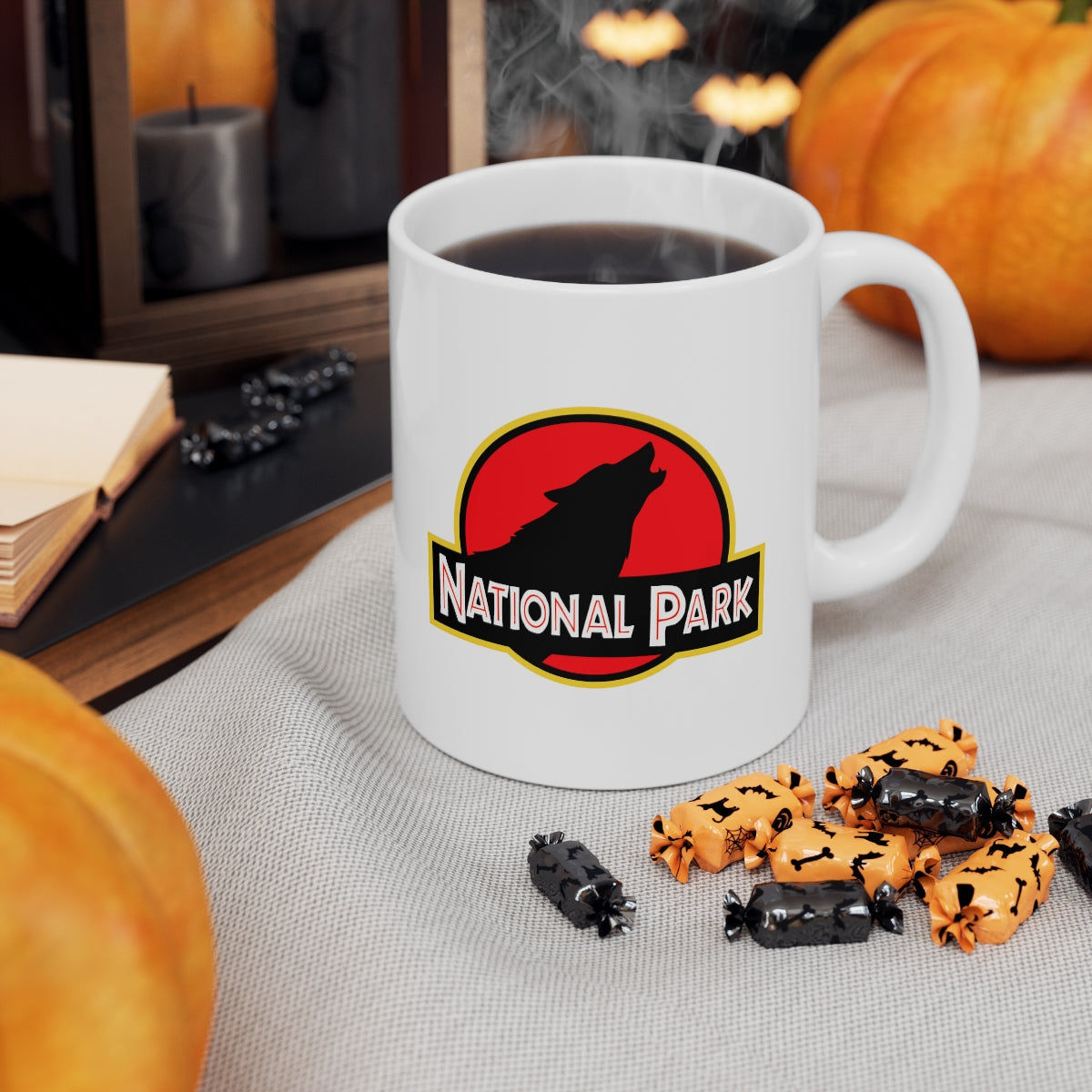 Wolf National Park Mug - Parody Logo National Parks Partnership