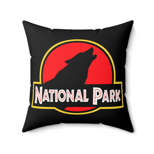 Wolf National Park Pillow Cushion - Parody Logo