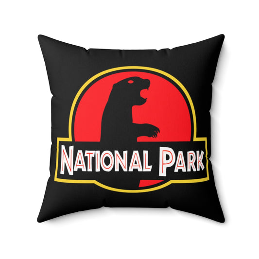 Prairie Dog National Park Pillow Cushion - Parody Logo