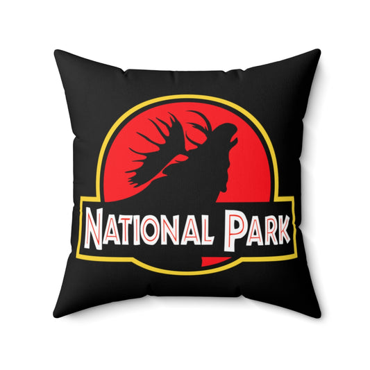 Moose National Park Pillow Cushion - Parody Logo