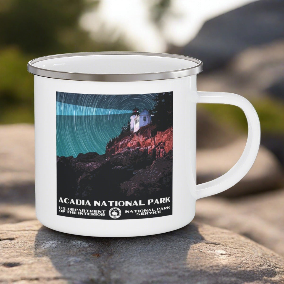 Acadia National Park Enamel Camping Mug