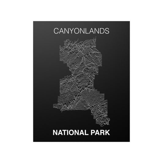 Canyonlands National Park Poster - Unknown Pleasures Lines National Parks Partnership