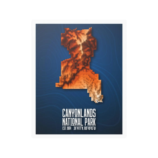 Canyonlands National Park Poster - Contours National Parks Partnership