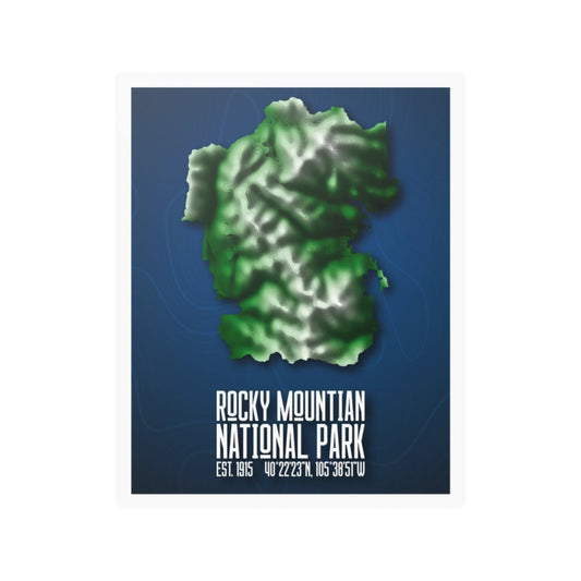 Rocky Mountain National Park Poster - Contours National Parks Partnership